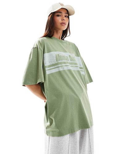 T-shirt oversize slavato con stampa "Monte Carlo" - ASOS DESIGN - Modalova