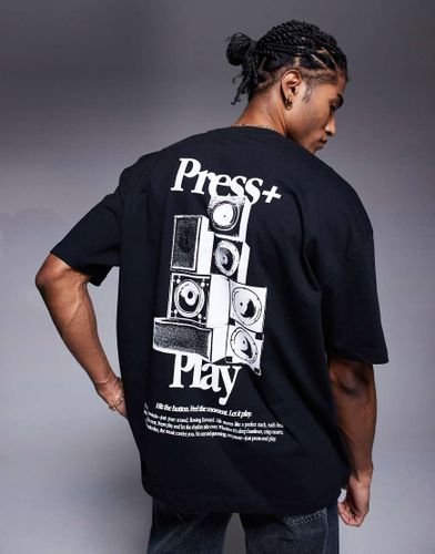 T-shirt oversize avec imprimé à l'avant et au dos - Asos Design - Modalova