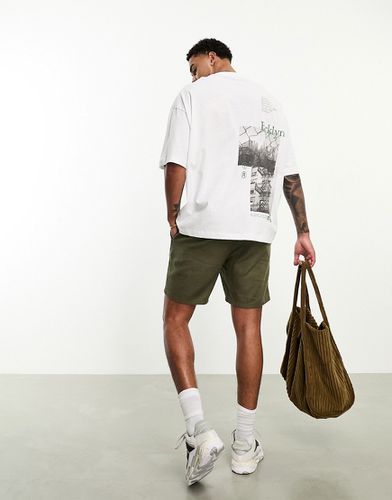 T-shirt oversize bianca con stampa fotografica sul davanti - ASOS DESIGN - Modalova