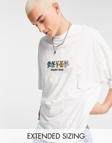 T-shirt oversize bianca con stampa orsi Greatful Dead - ASOS DESIGN - Modalova