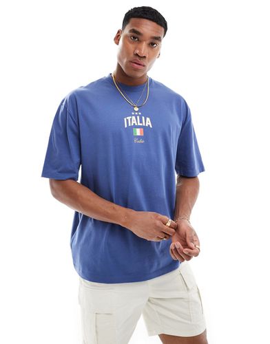 T-shirt oversize con stampa di "Italia" sul petto - ASOS DESIGN - Modalova
