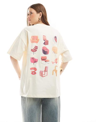 T-shirt oversize con stampa di mobili anni '70 - ASOS DESIGN - Modalova