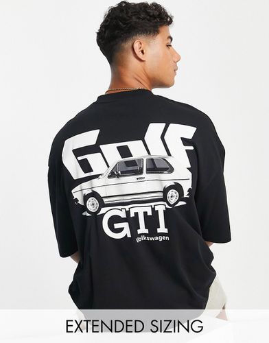 T-shirt oversize nera con stampa con scritta "Golf GTI" - ASOS DESIGN - Modalova