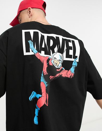 T-shirt oversize nera con stampa "Marvel Ant-Man" su licenza - ASOS DESIGN - Modalova