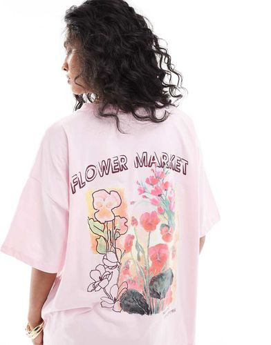 T-shirt oversize crepuscolare con stampa "Flower Marker" - ASOS DESIGN - Modalova