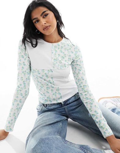 Top avorio a fiori patchwork combinato - ASOS DESIGN - Modalova