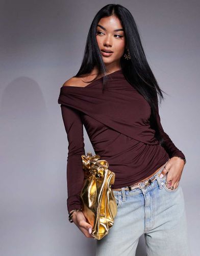 Top asymétrique drapé - Asos Design - Modalova