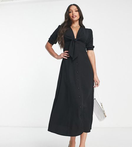 ASOS DESIGN Tall - Vestito midi allacciato sul davanti con bottoni - ASOS Tall - Modalova