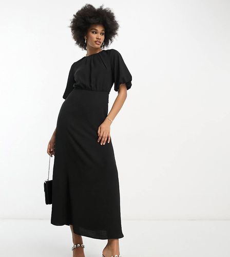 ASOS DESIGN Tall - Vestito midi allacciato in vita con maniche a sbuffo - ASOS Tall - Modalova