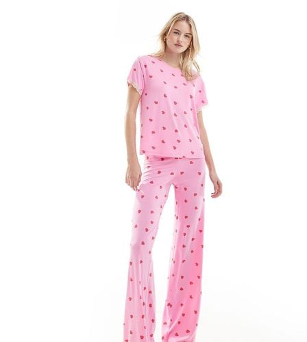 Tall - Mix & Match - Pantaloni del pigiama a cuori super morbidi - ASOS DESIGN - Modalova