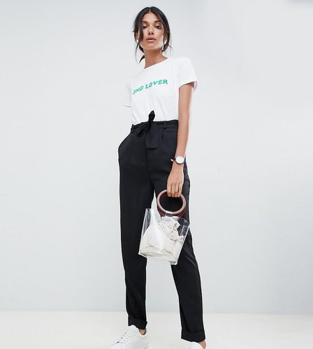 ASOS DESIGN Tall - Pantaloni con pinces e cintura obi - ASOS Tall - Modalova