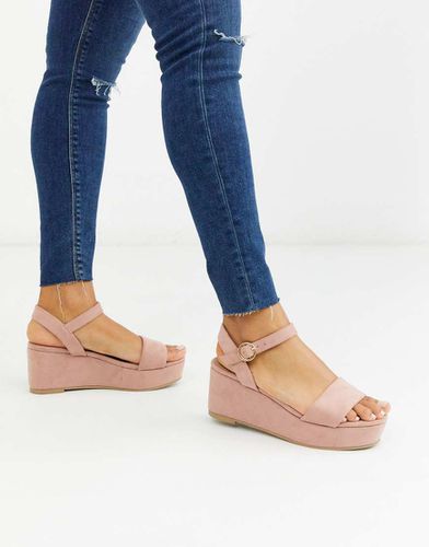 Tallie - Sandali flatform beige - ASOS DESIGN - Modalova