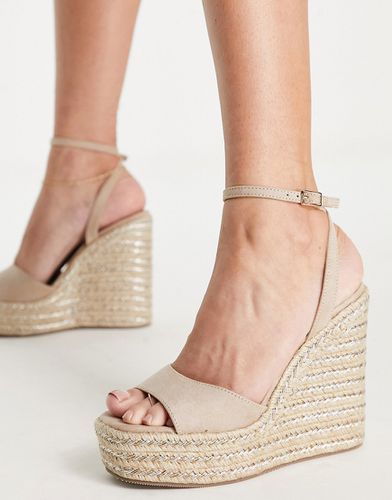 Tasha - Espadrilles con zeppa beige - ASOS DESIGN - Modalova