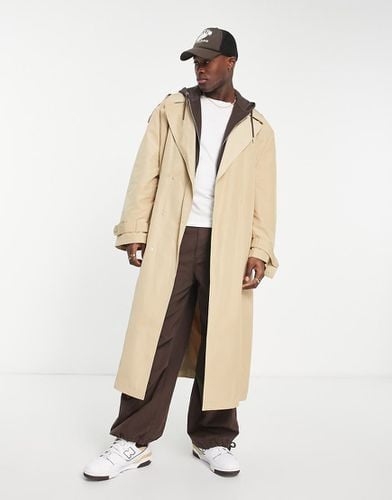 Trench oversize color sabbia - ASOS DESIGN - Modalova