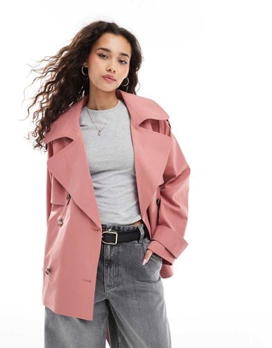 Trench-coat court et oversize avec ceinture - Vieux - Asos Design - Modalova