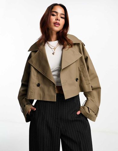 Trench corto oliva - ASOS DESIGN - Modalova