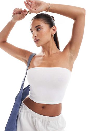 Ultimate - Crop top a fascia in cotone - WHITE - ASOS DESIGN - Modalova