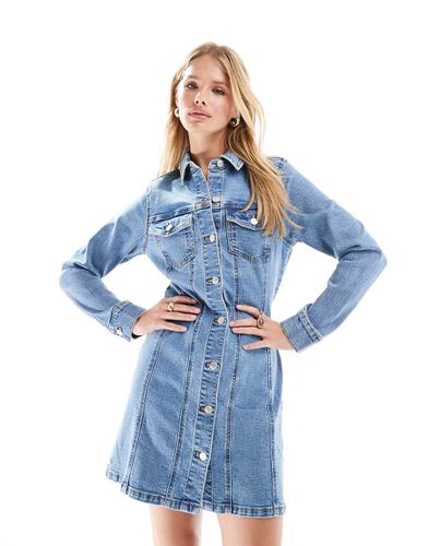 Vestito di jeans corto aderente medio - ASOS DESIGN - Modalova