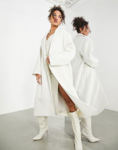 Cappotto in misto lana taglio lungo color crema - ASOS EDITION - Modalova