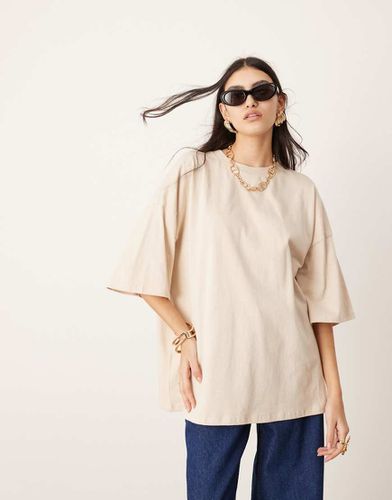 T-shirt premium oversize tortora - ASOS EDITION - Modalova