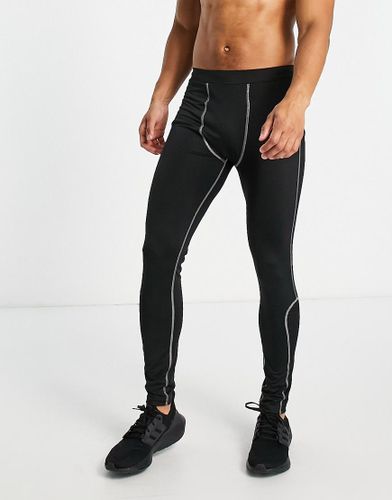 Bolongaro Trevor - Sport - Leggings da corsa neri con cuciture a contrasto - Bolongaro Trevor Sport - Modalova