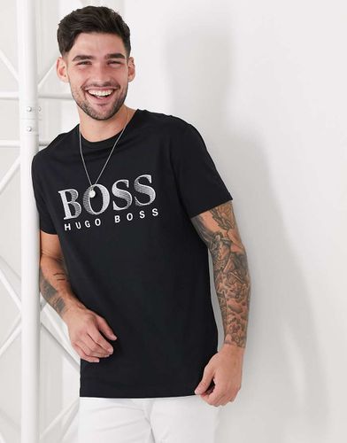 BOSS - Beachwear - T-shirt con logo nera - BOSS Bodywear - Modalova