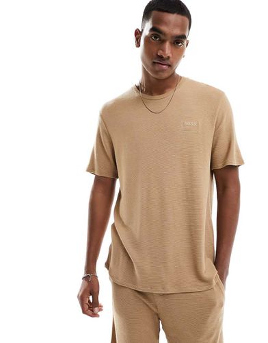 Boss - Bodywear - T-shirt beige a coste - BOSS Bodywear - Modalova