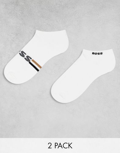 Confezione da 2 paia di calzini soffici bianchi con logo - BOSS Bodywear - Modalova