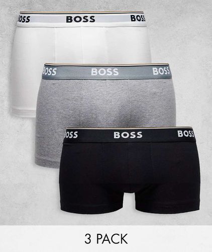 BOSS - Bodywear - Confezione da 3 paia di boxer aderenti bianchi/grigi/neri - BOSS Bodywear - Modalova