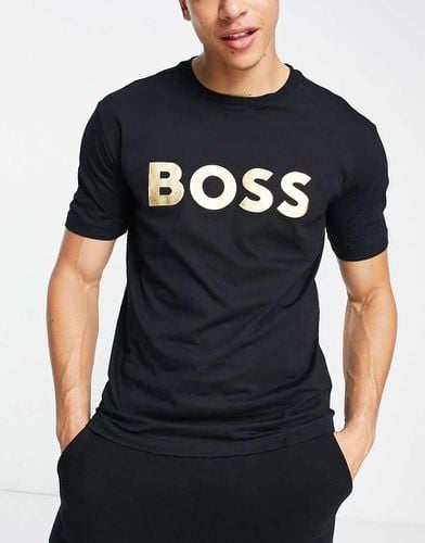 Tee 1 - T-shirt comoda nera con logo - BOSS Green - Modalova