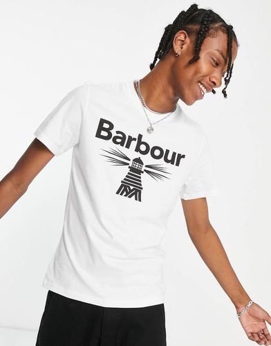 T-shirt bianca con logo grande - Barbour Beacon - Modalova