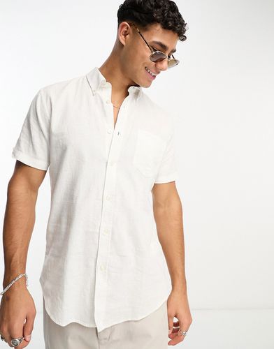 Camicia a maniche corte bianca in lino - Ben Sherman - Modalova