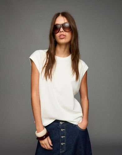 Bershka - Top sans manches - Blanc - Bershka - Modalova