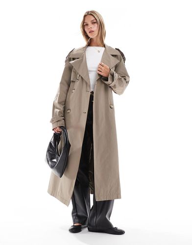 Bershka - Trench lungo kaki-Verde - Bershka - Modalova