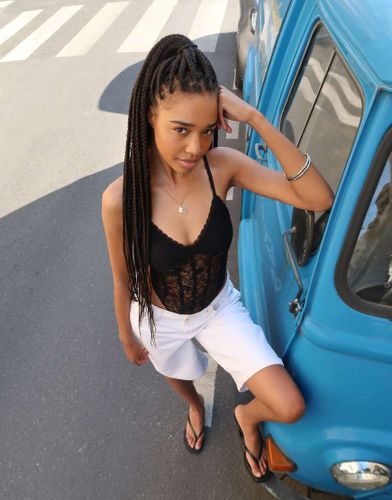 Body bordé de dentelle - Bershka - Modalova