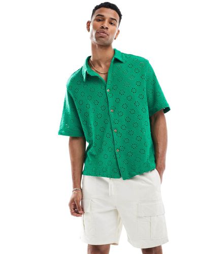 Bershka - Camicia in pizzo verde - Bershka - Modalova