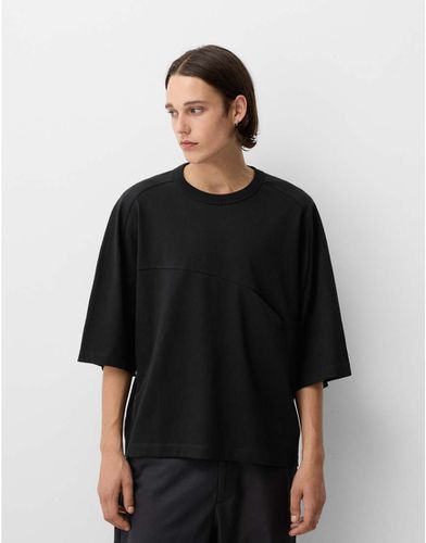 Collection - T-shirt oversize nera - Bershka - Modalova