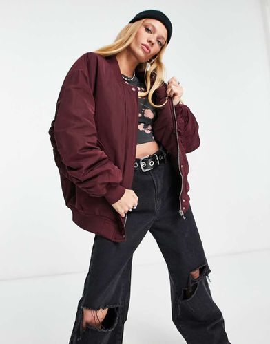 Giacca oversize bordeaux - Bershka - Modalova