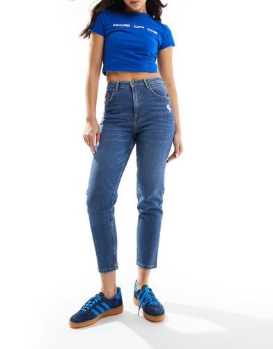 Mom jeans comfort color medio - Bershka - Modalova