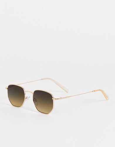 Occhiali da sole rotondi - GOLD - Bershka - Modalova