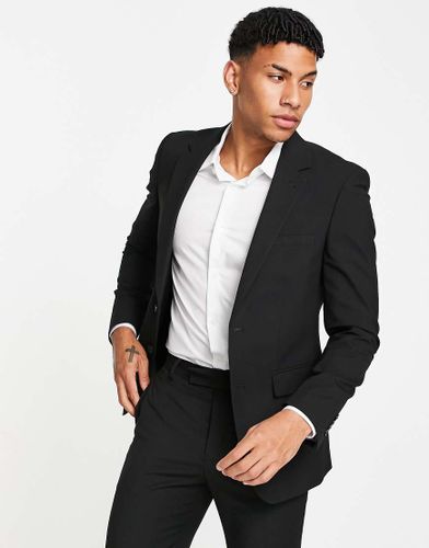 Burton Essential - Pantaloni slim da abito neri in poliestere - BLACK - Burton Menswear - Modalova