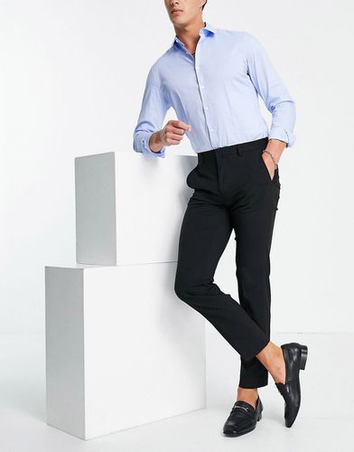 Burton Essential - Pantaloni slim da abito neri in poliestere - BLACK - Burton Menswear - Modalova