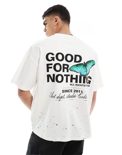 T-shirt sporco con grafica sul retro - Good For Nothing - Modalova