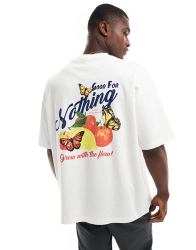 T-shirt color pietra con grafica con frutta sul retro - Good For Nothing - Modalova