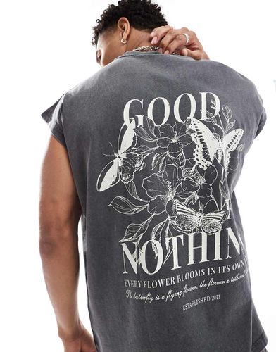 Canotta slavato con grafica sul retro - Good For Nothing - Modalova