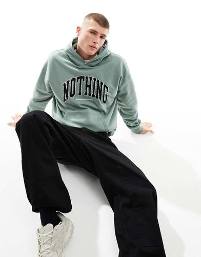 Felpa con cappuccio con stampa applicata stile college - Good For Nothing - Modalova