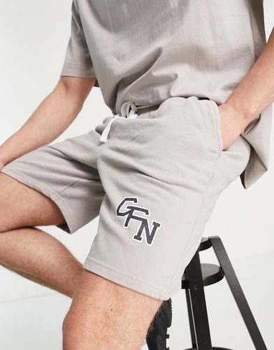 Pantaloncini in jersey pietra con stampa stile college del logo in coordinato - Good For Nothing - Modalova