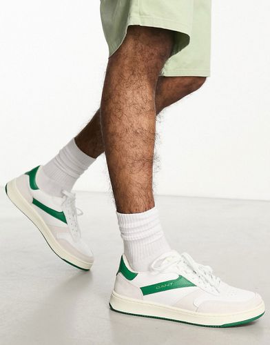Goodpal - Sneakers in pelle bianche, color crema e verdi con pannelli in camoscio e logo - Gant - Modalova