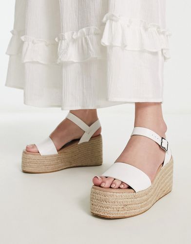 Sandali stile espadrilles bianchi con plateau - Glamorous - Modalova
