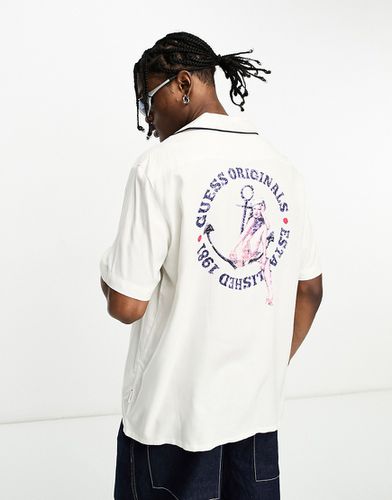 Guess - Originals - Camicia a maniche corte bianca con logo stile marinaio - GUESS Originals - Modalova